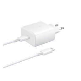 SAMSUNG hálózati töltő Type-C aljzat (45W, PD gyorstöltő + 180cm Type-C kábel) FEHÉR   SAMSUNG hálózati töltő Type-C aljzat (45W, PD gyorstöltő + 180cm Type-C kábel) FEHÉR