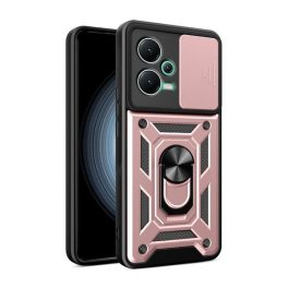 Defender szilikon telefonvédő (ütésállóság, tartógyűrű, kameravédő) ROZÉARANY   Defender szilikon telefonvédő (ütésállóság, tartógyűrű, kameravédő) ROZÉARANY