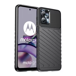   Szilikon telefonvédő (ütésállóság, csíkos, dombor minta) FEKETE