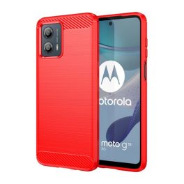 Szilikon telefonvédő (ütésállóság, légpárnás sarok, szálcsiszolt, karbon minta) PIROS   Szilikon telefonvédő (ütésállóság, légpárnás sarok, szálcsiszolt, karbon minta) PIROS