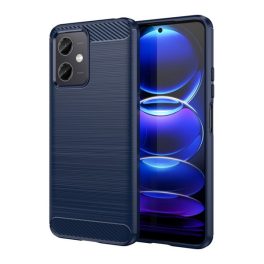 Szilikon telefonvédő (ütésállóság, légpárnás sarok, szálcsiszolt, karbon minta) SÖTÉTKÉK   Szilikon telefonvédő (ütésállóság, légpárnás sarok, szálcsiszolt, karbon minta) SÖTÉTKÉK