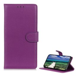   Tok álló, bőr hatású (FLIP, oldalra nyíló, asztali tartó, prémium) LILA