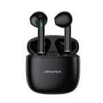 AWEI T26 PRO bluetooth fülhallgató SZTEREO (v5.3, TWS, aktív zajszűrő, vízálló + töltőtok) FEKETE