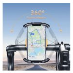 AWEI X29 kerékpáros telefontartó (kormányra rögzíthető, 360°, karbon minta, 4.7 - 6.7" méret) FEKETE