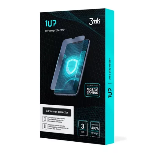 3MK 1UP képernyővédő fólia 3db (full screen, HYDROGÉL öngyógyító, ultravékony, 0.23mm) ÁTLÁTSZÓ