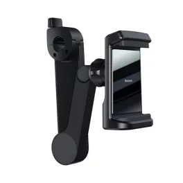   BASEUS autós tartó (fejtámlára, állítható kar, 15W, wireless, 4.7-6.5" méret) FEKETE