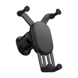   BASEUS autós tartó (szellőzőre, gravitációs, 15W, wireless, 5.4-6.7" méret) FEKETE