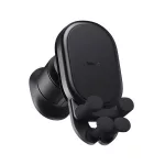 BASEUS autós tartó (szellőzőre, gravitációs, 15W, wireless, 5.4-6.7" méret) FEKETE