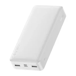   BASEUS BIPOW vésztöltő 2 USB+Type-C+microUSB aljzat (20000mAh, 15W, PD gyorstöltő, LED kijelző) FEHÉR