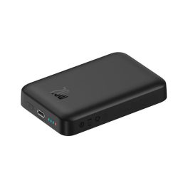   BASEUS MAGNETIC MINI OS vésztöltő Type-C aljzat (10000mAh, 20W, PD gyorstöltő, wireless, mágneses + Type-C kábel) FEKETE