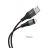 HOCO X38 adatkábel (USB - lightning, 2.4A, gyorstöltő, törésgátló, 100cm) FEKETE