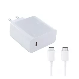   HUAWEI HW-200325EPO hálózati töltő Type-C aljzat (65W, PD gyorstöltő + Type-C kábel) FEHÉR