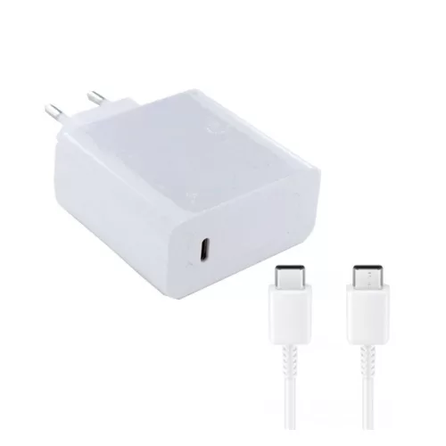 HUAWEI HW-200325EPO hálózati töltő Type-C aljzat (65W, PD gyorstöltő + Type-C kábel) FEHÉR
