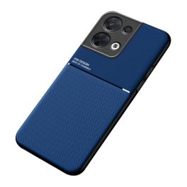 Szilikon telefonvédő (ütésállóság, mágneses, bőr hatású hátlap, csíkos) SÖTÉTKÉK   Szilikon telefonvédő (ütésállóság, mágneses, bőr hatású hátlap, csíkos) SÖTÉTKÉK