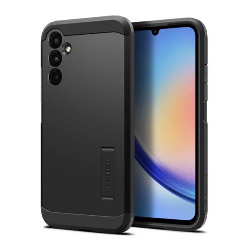 SPIGEN TOUGH ARMOR szilikon telefonvédő (ütésállóság, kitámasztó) FEKETE