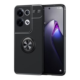 Szilikon telefonvédő (asztali tartó, tartógyűrű, 360°, mágneses) FEKETE   Szilikon telefonvédő (asztali tartó, tartógyűrű, 360°, mágneses) FEKETE