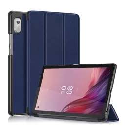   Tok álló, bőr hatású (aktív FLIP, oldalra nyíló, TRIFOLD, asztali tartó) SÖTÉTKÉK