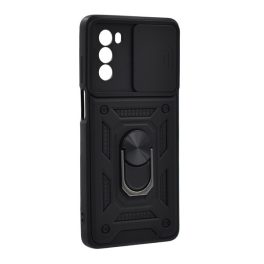 Defender szilikon telefonvédő (ütésállóság, tartógyűrű, kameravédő) FEKETE   Defender szilikon telefonvédő (ütésállóság, tartógyűrű, kameravédő) FEKETE