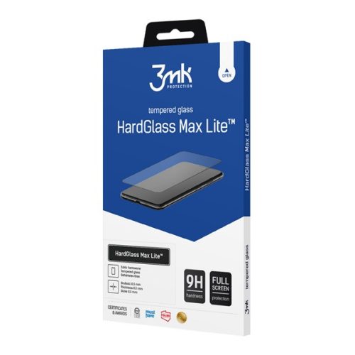 3MK HARD GLASS MAX LITE képernyővédő üveg (3D, 0.3mm, 9H) ÁTLÁTSZÓ