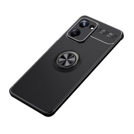 Szilikon telefonvédő (asztali tartó, tartógyűrű, 360°, mágneses) FEKETE   Szilikon telefonvédő (asztali tartó, tartógyűrű, 360°, mágneses) FEKETE