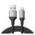 JOYROOM A10 adatkábel (USB - lightning, 2.4A, cipőfűző, LED jelzés, 200cm) FEKETE