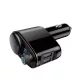 BASEUS bluetooth FM transmitter autós töltő szivargyújtó+2 USB aljzat (v4.2, 3.4A) FEKETE