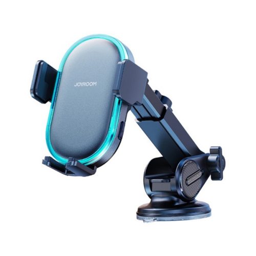 JOYROOM autós tartó (műszerfalra, tapadókorongos, automata, 15W, wireless, 6.8" méret) FEKETE