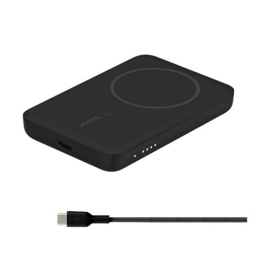 BELKIN BOOST CHARGE vésztöltő Type-C aljzat (2500mAh, 5W, wireless, MagSafe + Type-C kábel) FEKETE