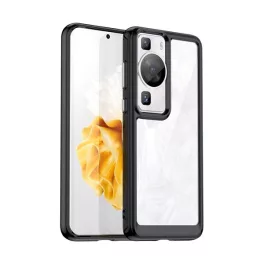   Szilikon telefonvédő (ütésállóság, átlátszó hátlap) FEKETE