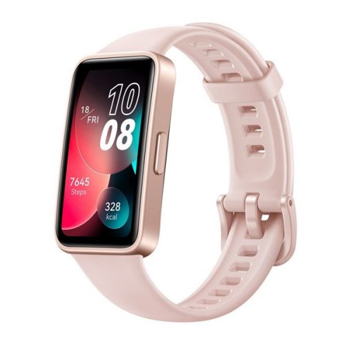HUAWEI Band 8 okoskarkötő (aktivitásmérő, pulzusmérő, hívásjelzés, vízálló, 100 sport mód) RÓZSASZÍN