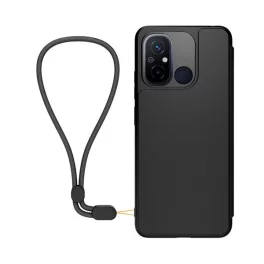   MADE FOR XIAOMI tok álló, bőr hatású (FLIP, oldalra nyíló, kártyazseb, asztali tartó + kézpánt) FEKETE