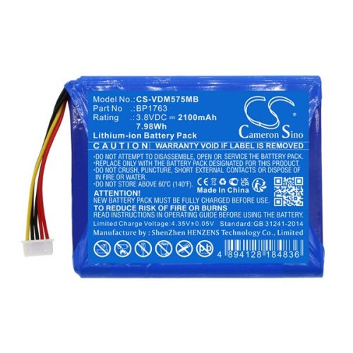 CAMERON SINO Li-Ion akku (3.8V/2100mAh, V-Tech BP1763 kompatibilis) KÉK