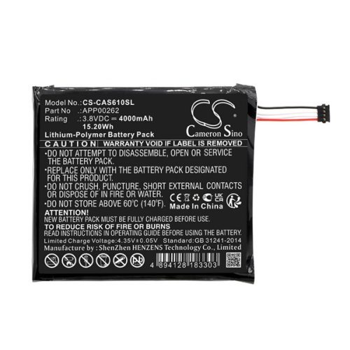 CAMERON SINO Li-Polymer akku (3.8V/4000mAh, CAT APP00262 kompatibilis) FEKETE