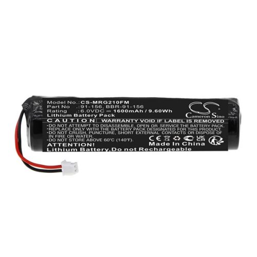 CAMERON SINO Lithium akku (6.0V/1600mAh, McMurdo 91-156 kompatibilis) FEKETE