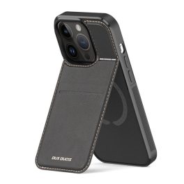 DUX DUCIS RAFI MAG szilikon telefonvédő (kitámasztó, kártyazseb, RFID, MagSafe) FEKETE   DUX DUCIS RAFI MAG szilikon telefonvédő (kitámasztó, kártyazseb, RFID, MagSafe) FEKETE