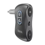 HOCO E73 PRO bluetooth FM transmitter 3.5mm jack aljzat (v5.0, mikrofon, microSD kártyaolvasó + Type-C kábel) FEKETE