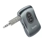 HOCO E73 PRO bluetooth FM transmitter 3.5mm jack aljzat (v5.0, mikrofon, microSD kártyaolvasó + Type-C kábel) FEKETE