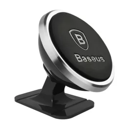   BASEUS autós tartó (műszerfalra, szélvédőre, öntapadó, mágneses, 360°) EZÜST