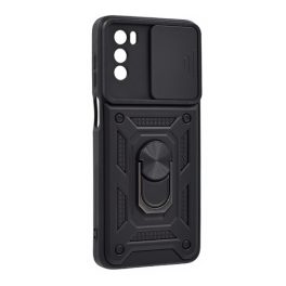 Defender szilikon telefonvédő (ütésállóság, tartógyűrű, kameravédő) FEKETE   Defender szilikon telefonvédő (ütésállóság, tartógyűrű, kameravédő) FEKETE