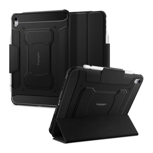 SPIGEN RUGGED ARMOR PRO tok álló (aktív FLIP, ütésállóság, TRIFOLD, asztali tartó, ceruza tartó) FEKETE