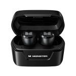 MONSTER XKT05 bluetooth fülhallgató SZTEREO (v5.2, TWS, zajszűrő, mikrofon, LED + töltőtok) FEKETE