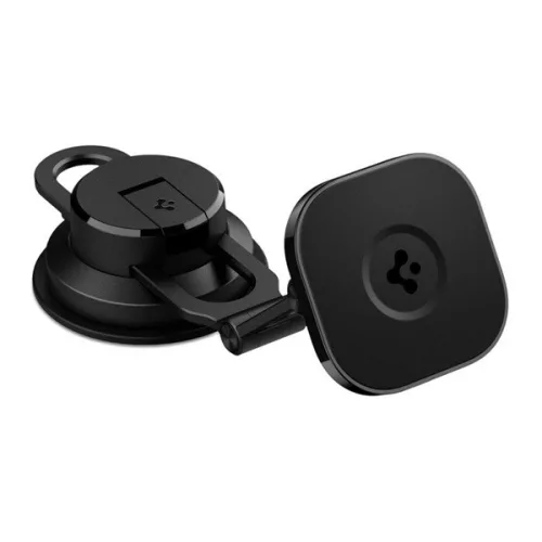 SPIGEN ITS35-3 autós tartó (műszerfalra, szélvédőre, tapadókorongos, állítható, mágneses) FEKETE