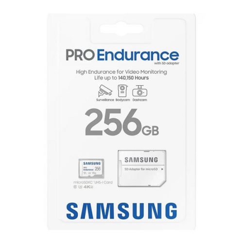 SAMSUNG memóriakártya 256GB (microSDXC PRO Endurance - Class 10, UHS-1) + SD adapter