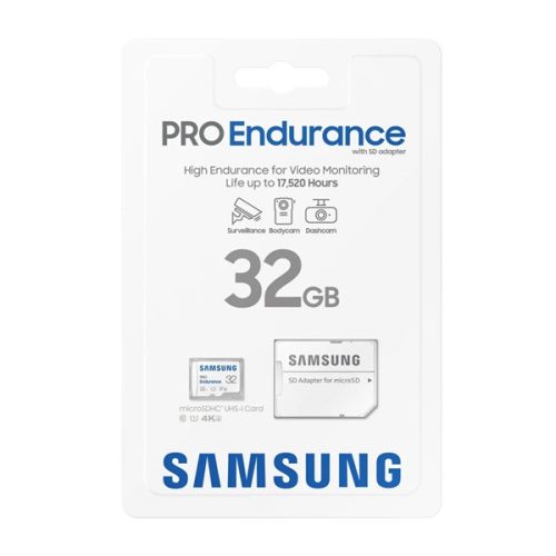 SAMSUNG memóriakártya 32GB (microSDXC PRO Endurance - Class 10, UHS-1) + SD adapter