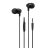USAMS EP-47 fülhallgató SZTEREO (3.5mm jack, mikrofon, felvevő gomb, hangerőszabályzó, 120cm) FEKETE