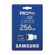 SAMSUNG memóriakártya 256GB (microSDXC PRO Plus - CLASS 10, UHS-1, U3, V30, A2, R180/W130) + USB kártyaolvasó