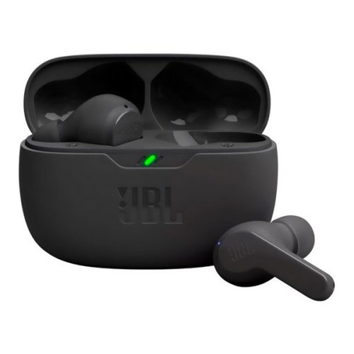 JBL WAVE BEAM bluetooth fülhallgató SZTEREO (v5.2, TWS, mikrofon, IP54 + töltőtok) FEKETE