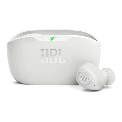 JBL WAVE BUDS bluetooth fülhallgató SZTEREO (v5.2, TWS, mikrofon, zajszűrő, IP54 + töltőtok) FEHÉR