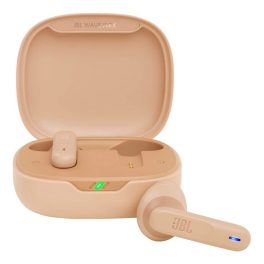   JBL WAVE FLEX bluetooth fülhallgató SZTEREO (v5.2, TWS, mikrofon, zajszűrő, IP54 + töltőtok) BÉZS