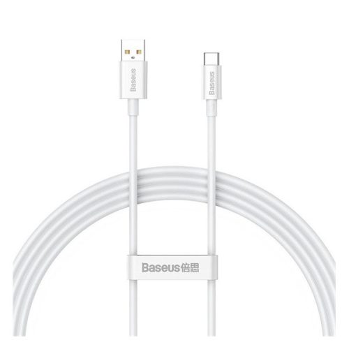 BASEUS SUPERIOR adatkábel (USB - Type-C, 100W, PD gyorstöltő, 150cm, törésgátló) FEHÉR